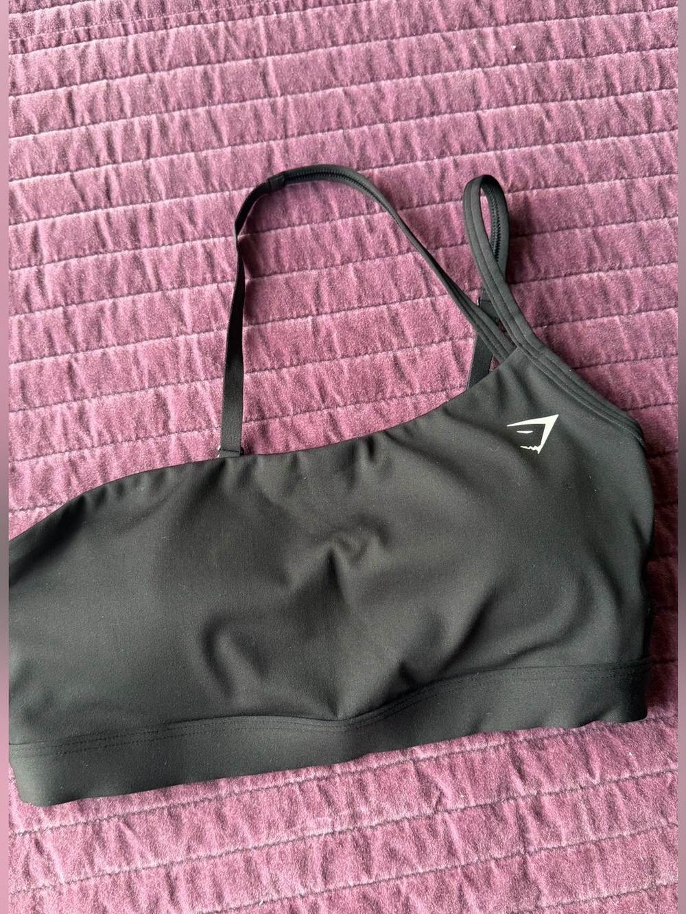Gymshark Black Asymmetrical One-Shoulder Sports Bralette